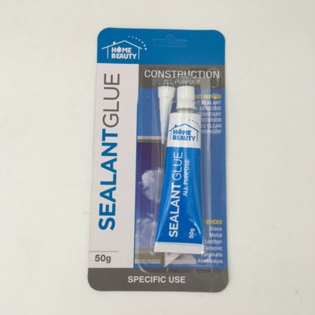 Clear Silicone Sealant Glue with nozzle in a 50g tube, ideal for waterproof bonding on various surfaces, set of 12.