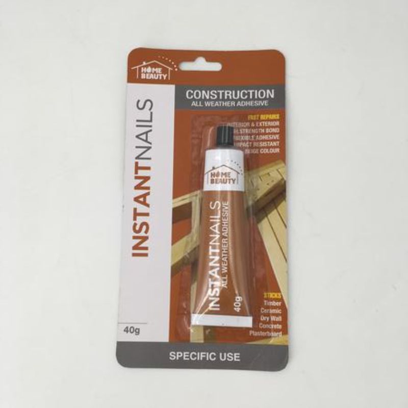 Construction Glue - No More Nails, 40g tubes (set of 12) for strong, quick bonding in DIY projects without nails or screws.
