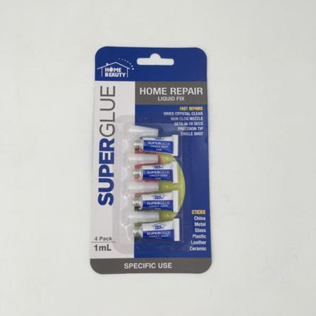 Single Shot Super Glue pack, 4x1ml tubes in 12 packs, ideal for fast, strong bonding on various surfaces for DIY projects.