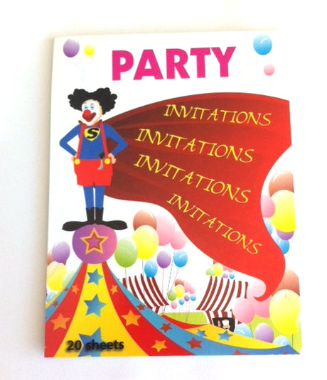 Elegant party invitations, 20 sheets in Style 8, perfect for birthdays and weddings, with ample space for details.