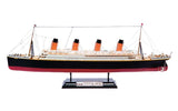 Detailed 1:700 scale model kit of the RMS Titanic, featuring 141 plastic pieces and all necessary building components included.