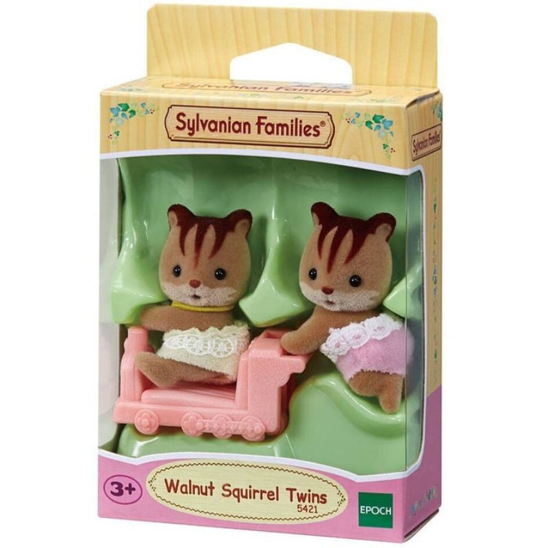 Walnut Squirrel Twins with Ride On - Sylvanian Families