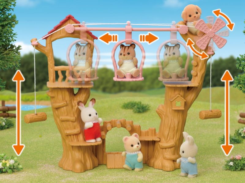 Baby Ropeway Park set features a gondola for baby figures, promoting imaginative play and fine motor skills in a charming adventure park.