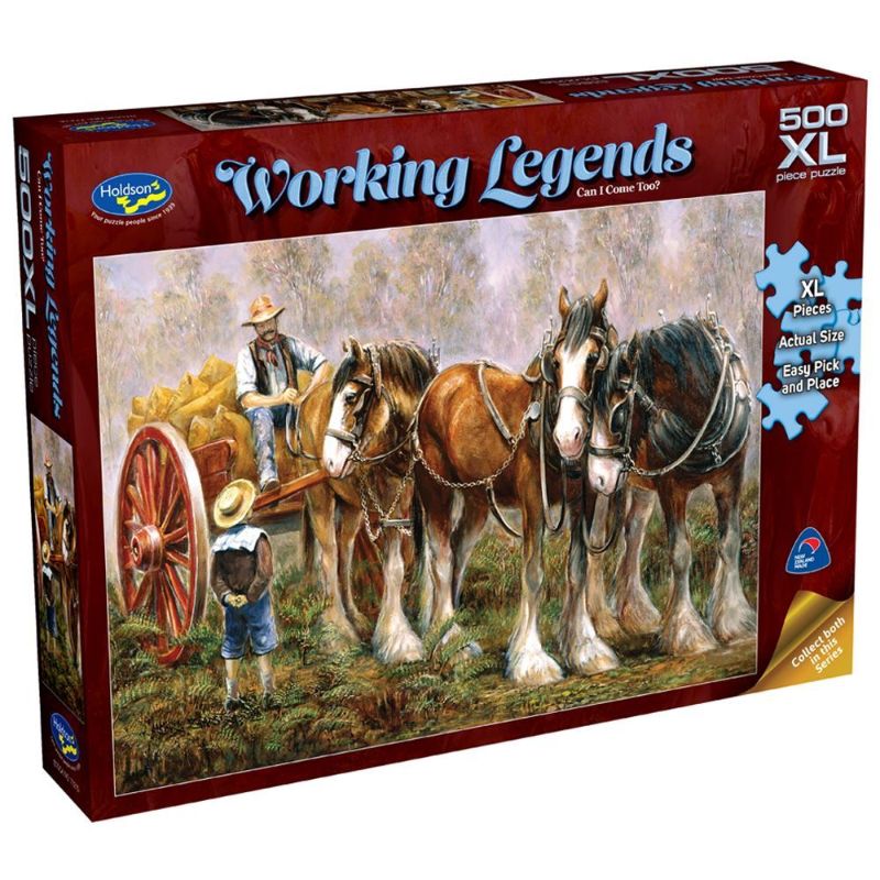 XL Jigsaw Puzzle - WORKING LEGENDS 
CAN I COME TOO? (500pcs)