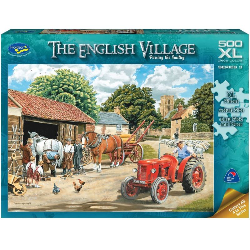 XL Jigsaw Puzzle - THE ENGLISH VILLAGE S3 Passing the Smithy (500pcs)