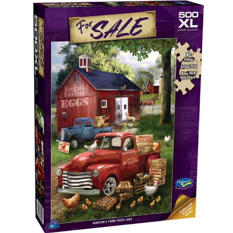 XL Jigsaw Puzzle - FOR SALE WINSTON'S FARM FRESH EGGS (500pcs)