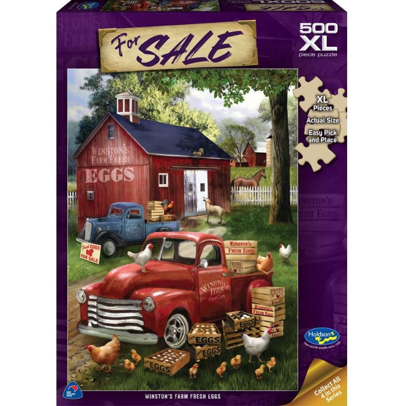 XL Jigsaw Puzzle - FOR SALE WINSTON'S FARM FRESH EGGS (500pcs)