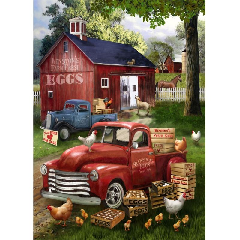 XL Jigsaw Puzzle - FOR SALE WINSTON'S FARM FRESH EGGS (500pcs)