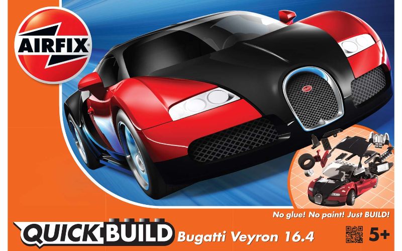 Airfix Kit Model - Bugatti Veyron 16.4 (Black & Red )