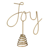 Copper Christmas tree topper measuring 21cm, featuring 'Joy' design for a modern festive touch and sustainable packaging.