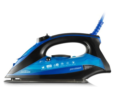 ProSteam Swift Iron by Sunbeam: lightweight 2400W steam iron with EasyGlide soleplate and safety auto-off feature.