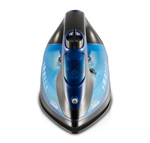 ProSteam Swift Iron by Sunbeam: lightweight, powerful 2400W iron with EasyGlide soleplate and safety auto-off feature.