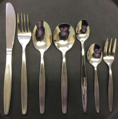 Set of 12 satin finish teaspoons, 14cm, crafted from stainless steel for elegant and durable dining experiences.