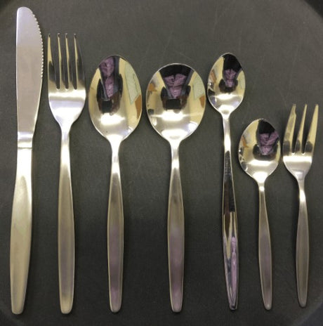 Set of 12 satin finish teaspoons, 14cm, crafted from stainless steel for elegant and durable dining experiences.