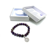 Amethyst Crown Chakra Bracelet (7cm) for meditation and healing, crafted from genuine amethyst crystals for spiritual wellness.