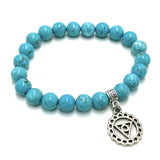 Turquoise throat chakra bracelet measuring 7cm, designed for communication, self-expression, and emotional healing.