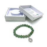 Aventurine Heart Chakra Bracelet (7cm) in green, promoting emotional healing and balance with unique gemstones.