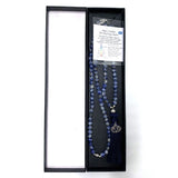 Exquisite Sodalite Mala Beads with Third Eye Chakra charm, 70cm, ideal for meditation and enhancing intuition.