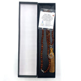Mala beads made of natural Agate with a Sacral Chakra charm, measuring 70cm, ideal for meditation and mindfulness.