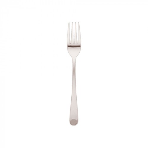 Set of 12 York table forks, 198mm, made of durable 18/0 stainless steel with a polished, tarnish-resistant finish.