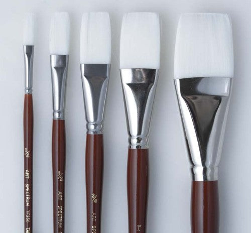Artist Brush - As White Taklon Flat 1 Inch