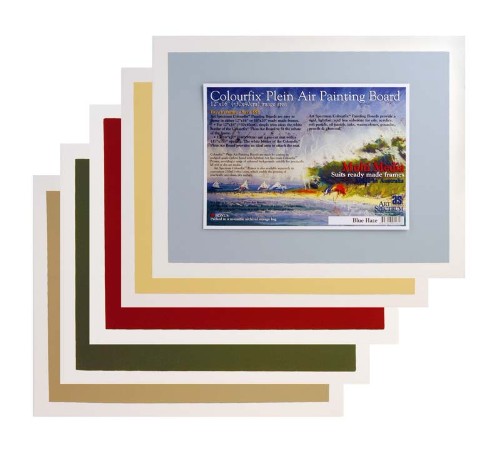 Burgundy pastel board designed for plein air painting, featuring acid-free paper and optimal color retention for artists.