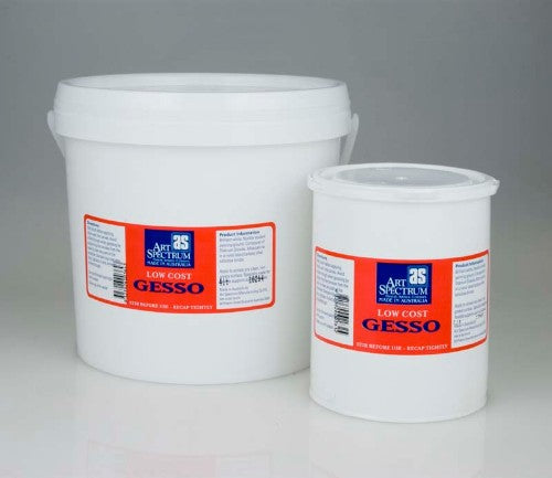 High-quality 4L artist gesso for smooth priming, enhancing acrylic paint adhesion on various surfaces.