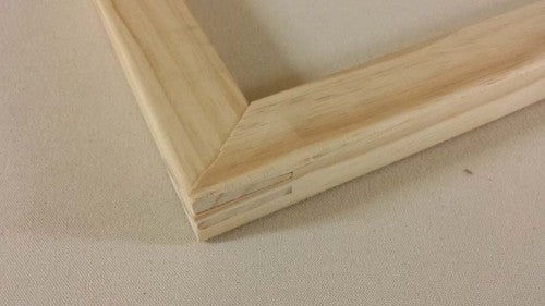 HD Single Brace-White 44 Inch stretcher bar featuring machine-mitered corners and sustainably sourced knot-free timber.