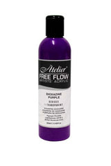 Acrylic paint in dioxazine purple, 250ml; vibrant, fluid, and quick-drying for diverse artistic techniques and layers.