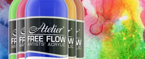 Acrylic paint in a 60ml bottle featuring vivid cobalt blue hue, ideal for artists seeking fluid consistency and vibrant color.
