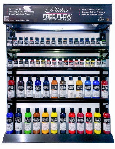 Acrylic paint in Gesso Raw Sienna, featuring a fluid texture for easy application and a gritty finish for mixed media art.