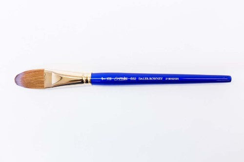 Premium 1" Sapphire S52 Oval Wash brush with red sable and synthetic filaments for versatile painting applications.