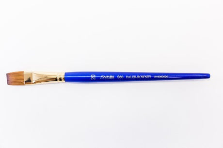 Artist Brush Sapphire S60 Flat Shader #20 with red sable and synthetic bristles for precision in painting and shading.