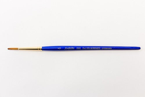 Premium Sapphire S85 round brush #4 with red sable hair and synthetic filaments for precise, controlled painting.