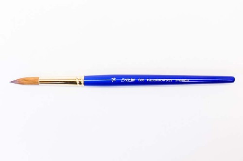 Artist Brush - Sapphire S85 W/Col Rnd #14 featuring red sable hair and synthetic filaments for precision in watercolors and oils.