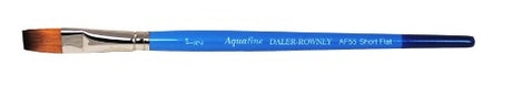 Aquafine AF55 Flat Wash 1/2" brush with tapered bristles, ideal for smooth watercolor application and precision work.