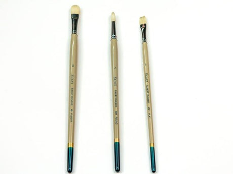 Rbt Simmons Signet S42 Filbert #11 Artist Brush, ideal for versatile strokes in acrylic, oil, or watercolor painting.