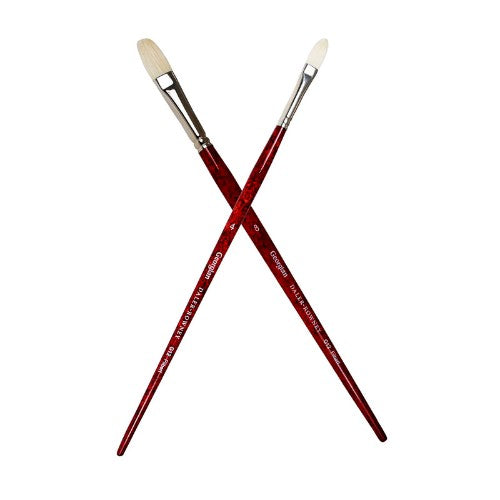 Daler-Rowney Georgian S48 Long Flat #1 brush with extra-fine Chungking bristles for smooth strokes and exceptional control in oil painting.