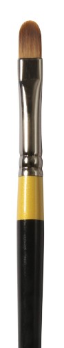 Artist Brush - System 3 S67 Filbert #8 with soft synthetic filaments for versatile strokes in acrylic and mixed media painting.