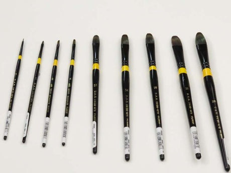 DASS2630 Manglon Filbert #20 artist brush with resilient filaments for precise control in multiple painting mediums.