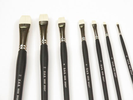 Professional Artist Brush - S9000 Bristlon Bright #12 with stiff filaments for bold strokes and intricate details, ideal for all paints.