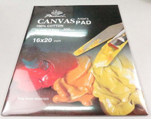 Premium 16x20 inch canvas pad with 10 sheets, perfect for oil and acrylic painting. Ideal for artists and hobbyists.