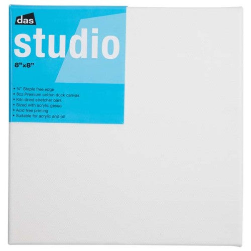 Artist Canvas - Das Studio 8x8 inches, made of natural cotton, warp-resistant frame, ideal for various painting techniques.