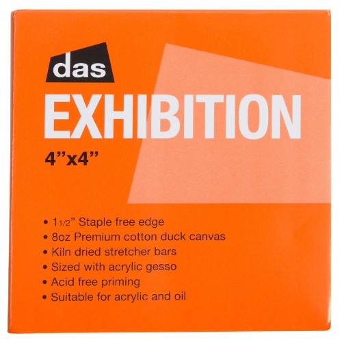 Artist Canvas - Das Exhibition 1.5, 4x4 inches, featuring a medium grain texture for versatile painting techniques.