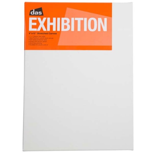 High-quality Das Exhibition canvas, 9x12 inches, crafted from long-fiber cotton, ideal for various painting techniques.