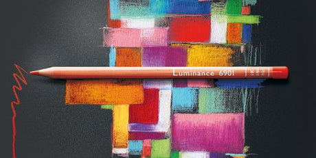 Pack of 3 Caran D’ache Luminance Permanent Red pencils, offering vibrant color and superior light resistance for artists.