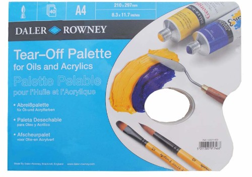 Disposable Palette -Tear-Off Palette Oil & Acrylic A3 (Blue)
