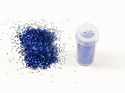 Royal Blue 1/24" glitter in a 10gm pack, perfect for adding sparkle to crafting projects and DIY creations.