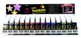 Craft Twinkles 2oz Black, a glitter paint that adds deep black sparkle and superior coverage to enhance various craft projects.
