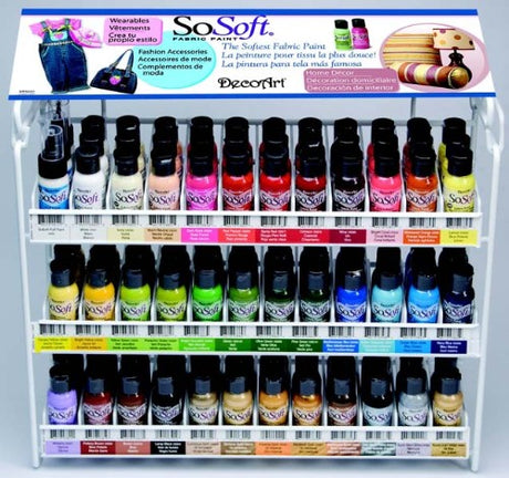 So Soft 1oz Color Resist Medium enhances fabric paints, ensuring vibrant, flexible designs for various textile projects.